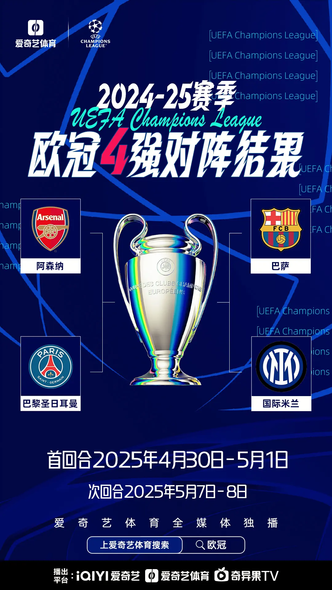 包含皇马遭遇拜仁逆转，遗憾无缘欧冠四强的词条